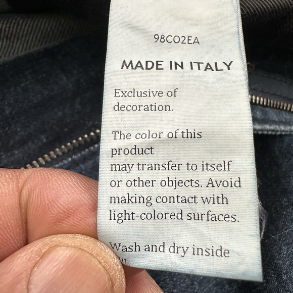 Bespoke Made In Italy Cobrax Men's Heavyweight‎ Blue Jeans 32x32 Slim Dark Wash - Picture 9 of 16